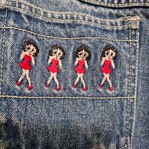 Filippo-Totti Vintage 80's Women's Jeans with Embroidered Bettyboop Size 7/8